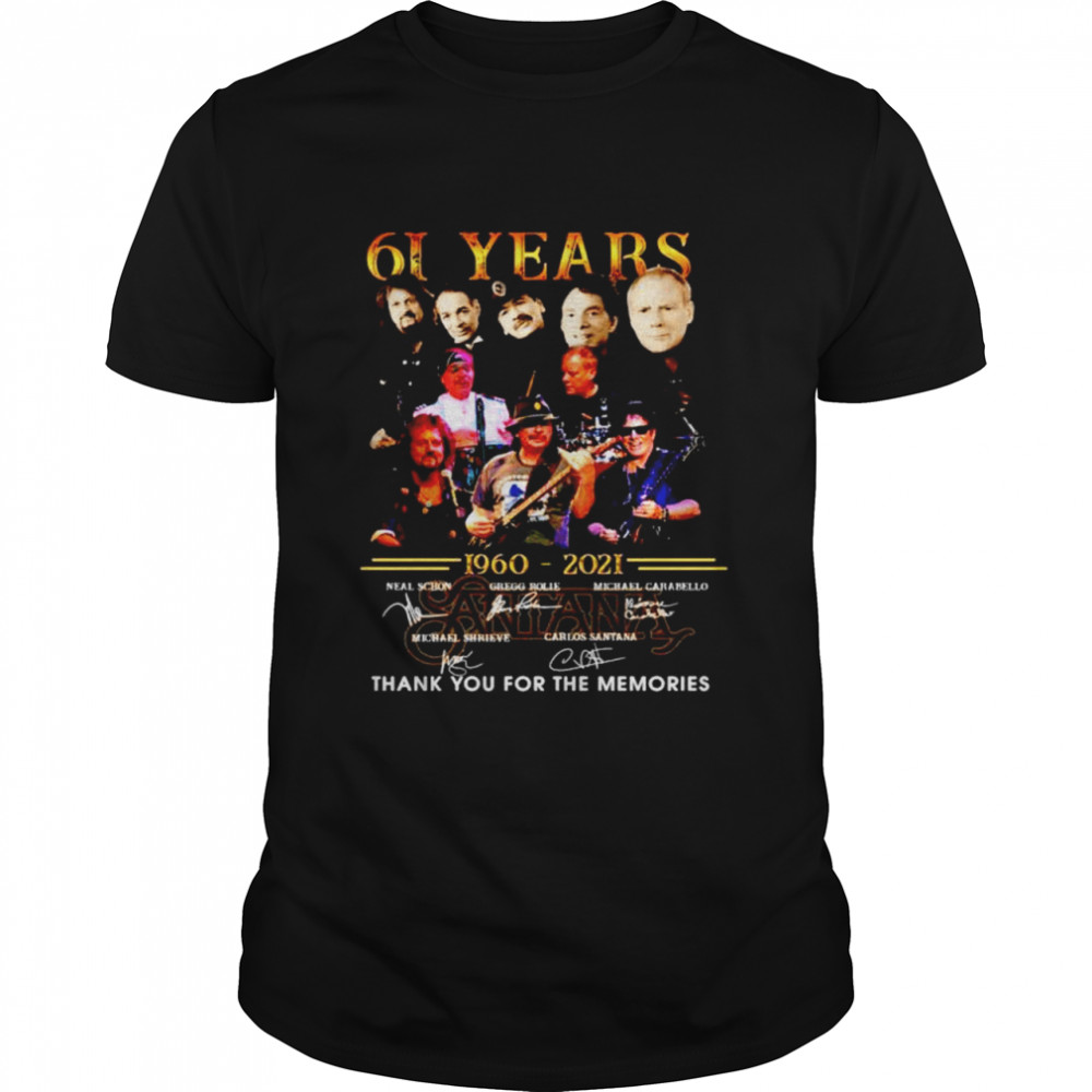 61 years 1960 2021 Santana thank you for the memories shirt