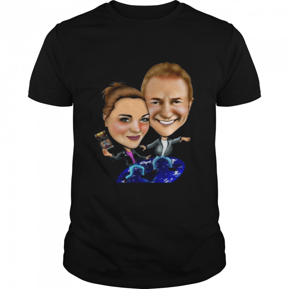 Airplane Caricatures And Caricature Drawing Patrick And Alyssa T-shirt