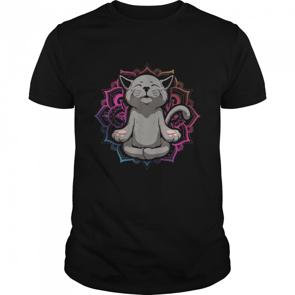 Cat Sweet Yoga Meditation Meow Kawaii Cat Owners shirt