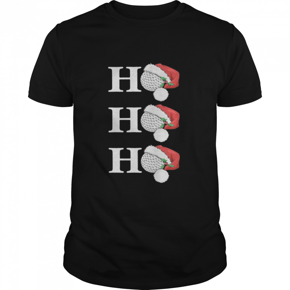 Golf Balls Ho Ho Ho Merry Christmas shirt