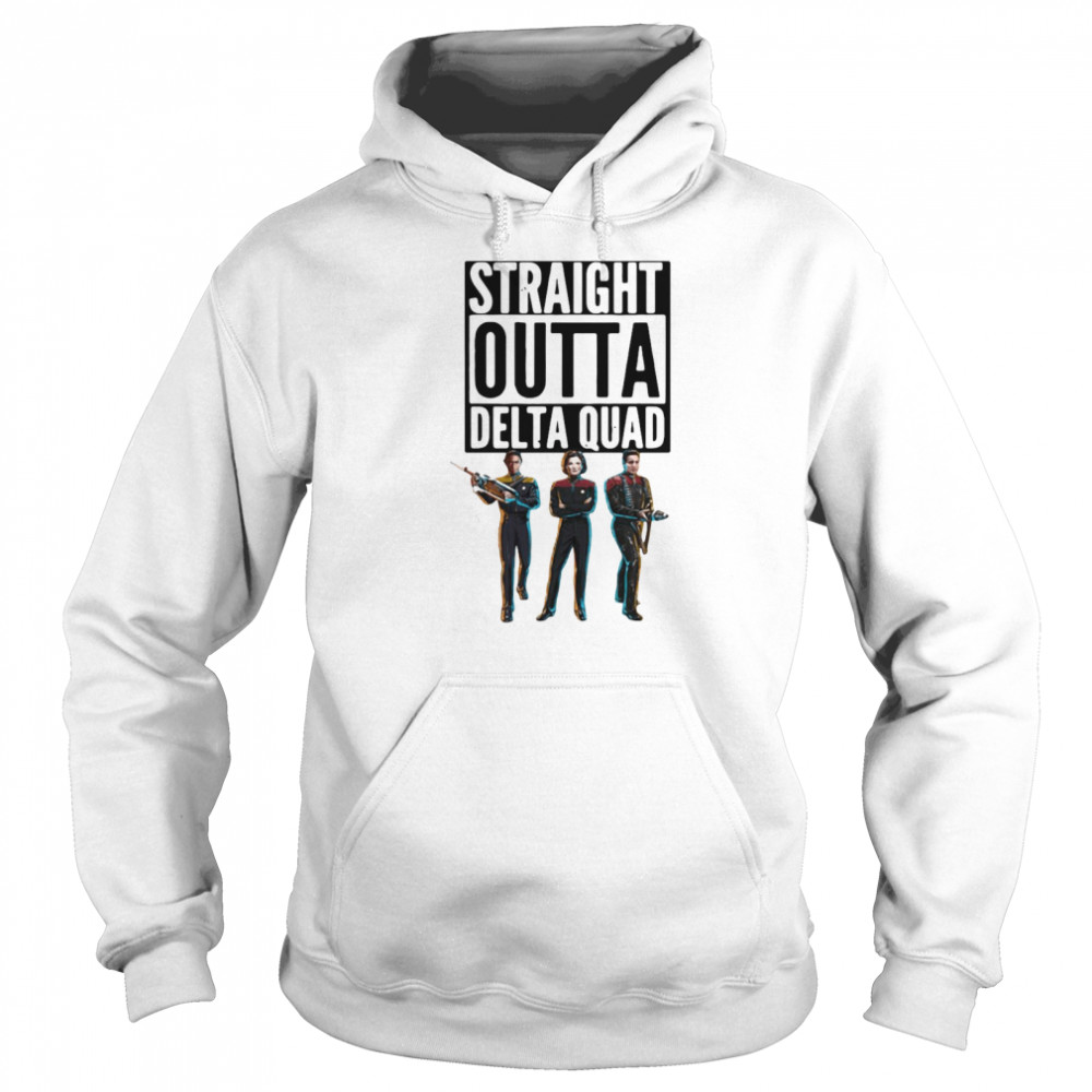 Straight Outta Delta Quad Trek T-shirt Unisex Hoodie