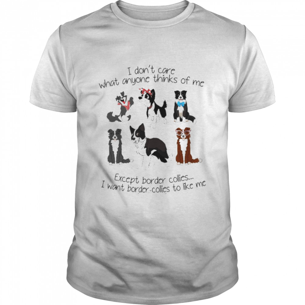 I dont care what anyone thinks of me except collies I want collies to like me shirt