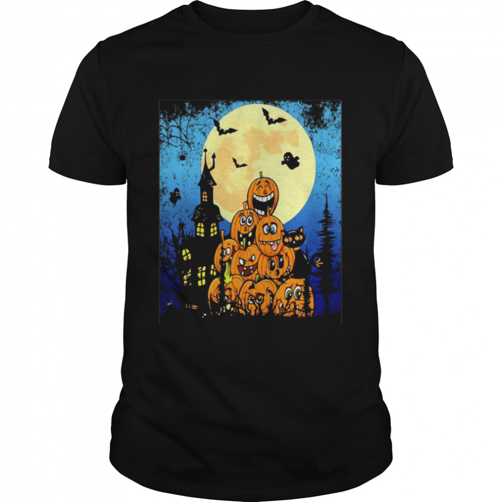 Pumpkins One Cat Halloween Classic T-shirt