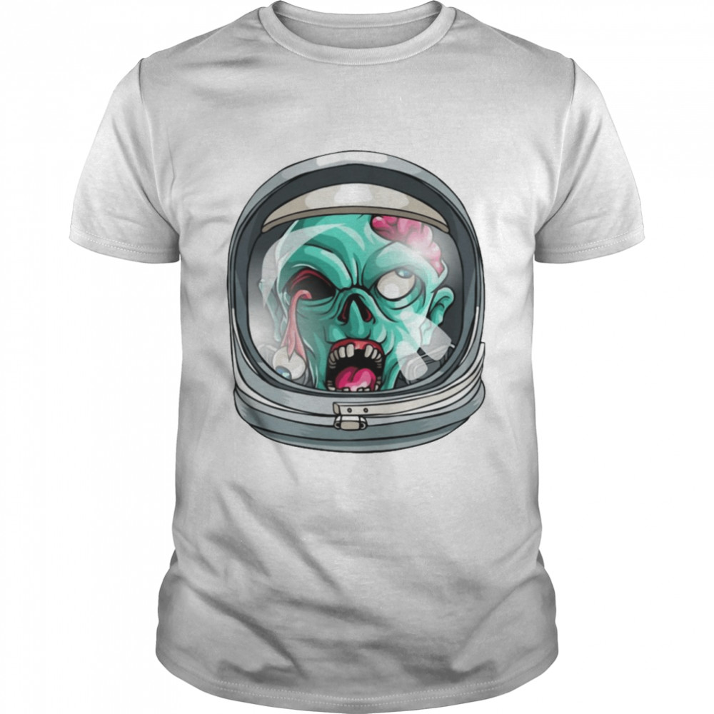 Zombie Astronaut Funny Halloween Horror Scary T-shirt