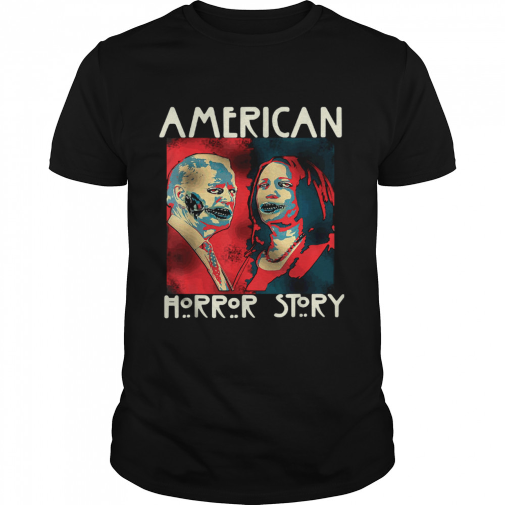 Biden Harris Horror American Story Zombie Halloween shirt Classic Men's T-shirt