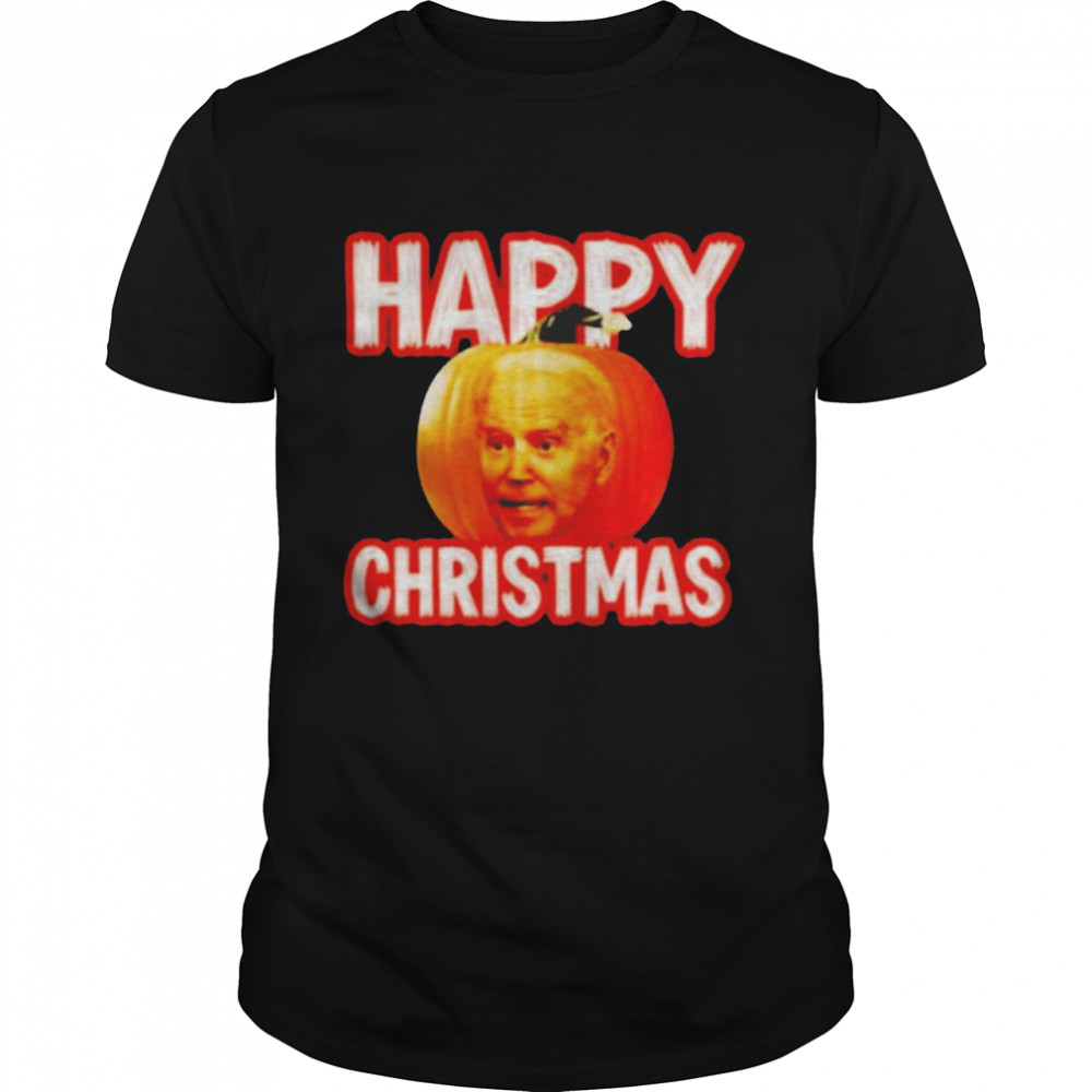 Biden pumpkin Happy Christmas Halloween shirt