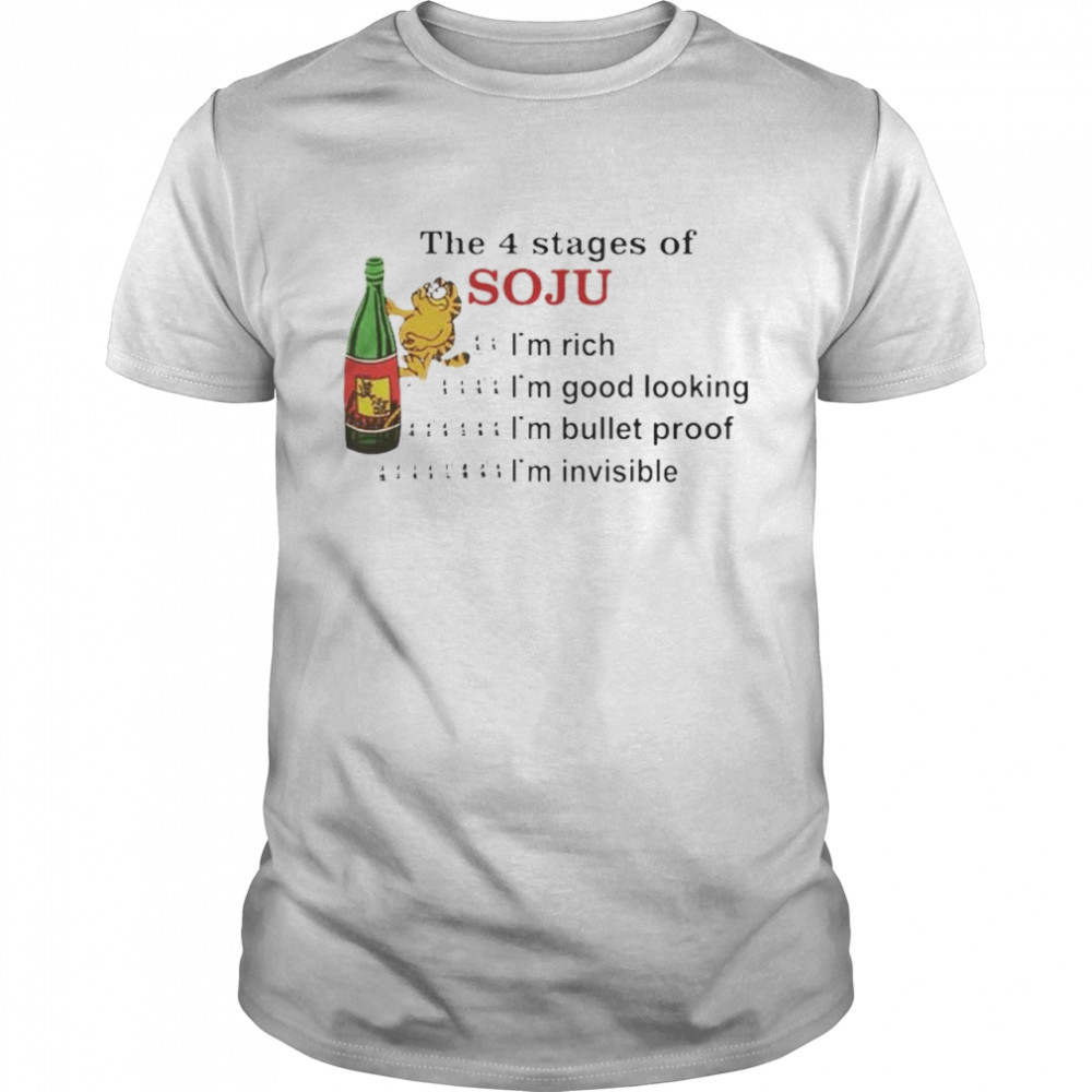 Garfield the 4 stages of Soju shirt