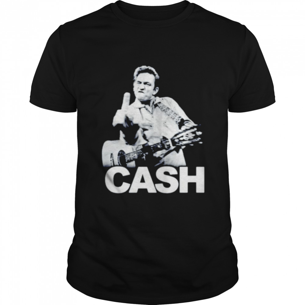 Johnny Cash Flipping off shirt