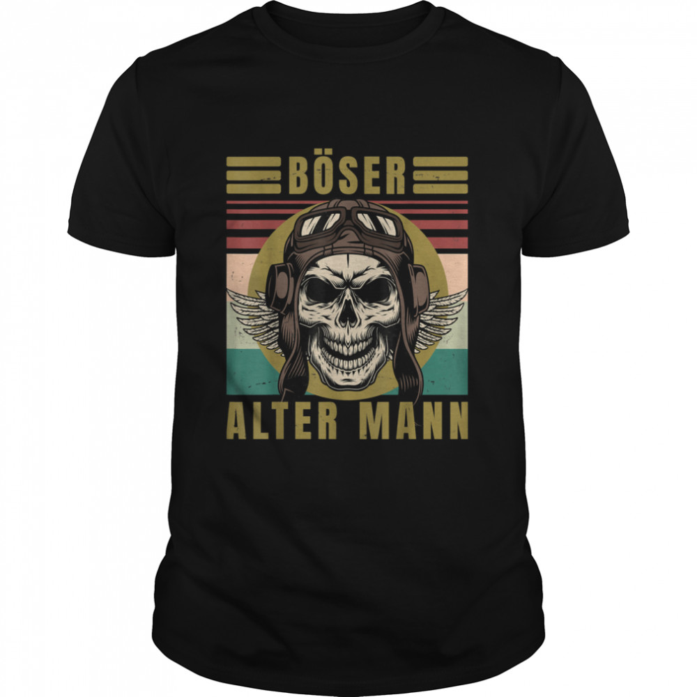 Men's evil old man skull vintage biker gear Shirt
