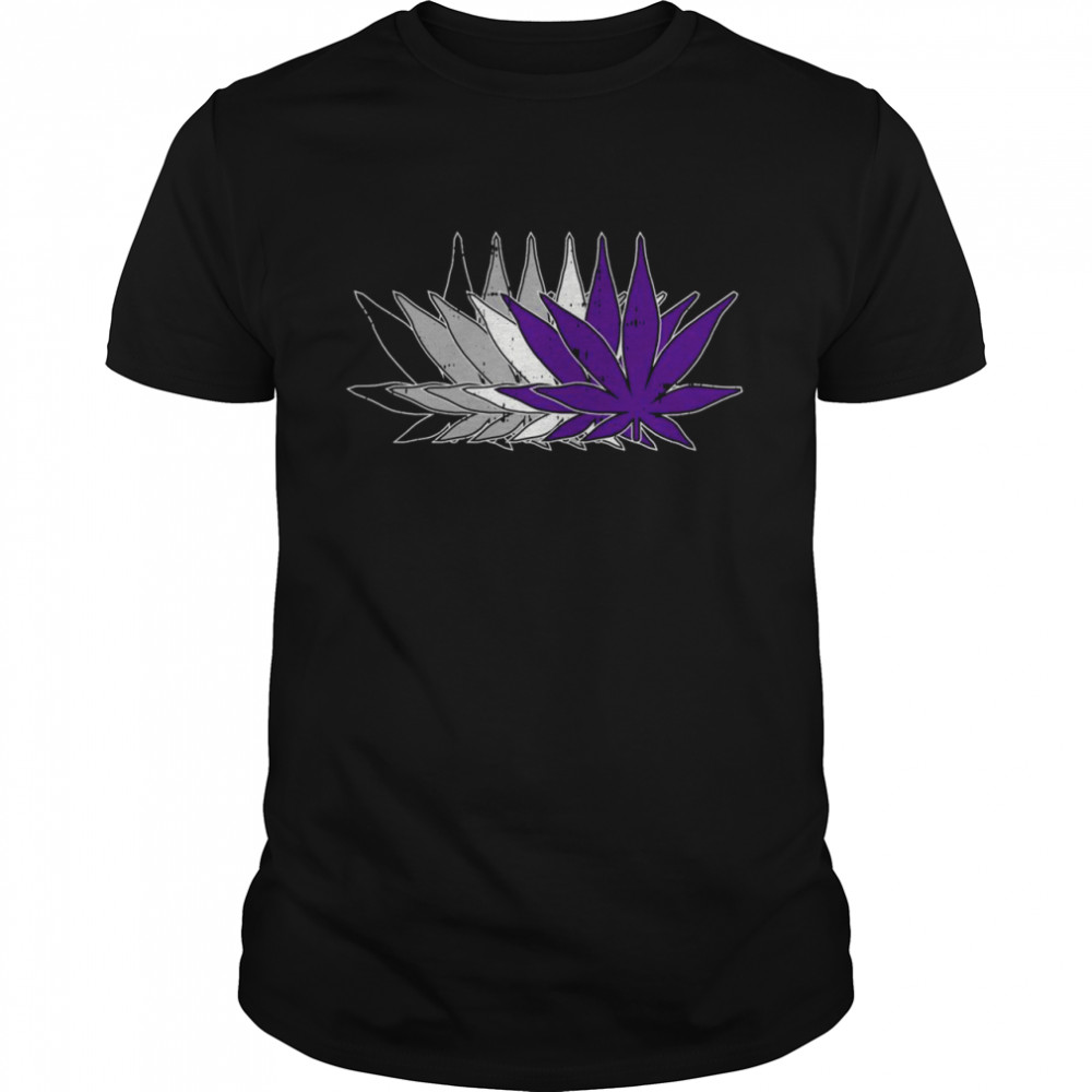 Weed Asexual Pride Marihuana LGBTQ Ally PotHead Stoner Langarmshirt Shirt