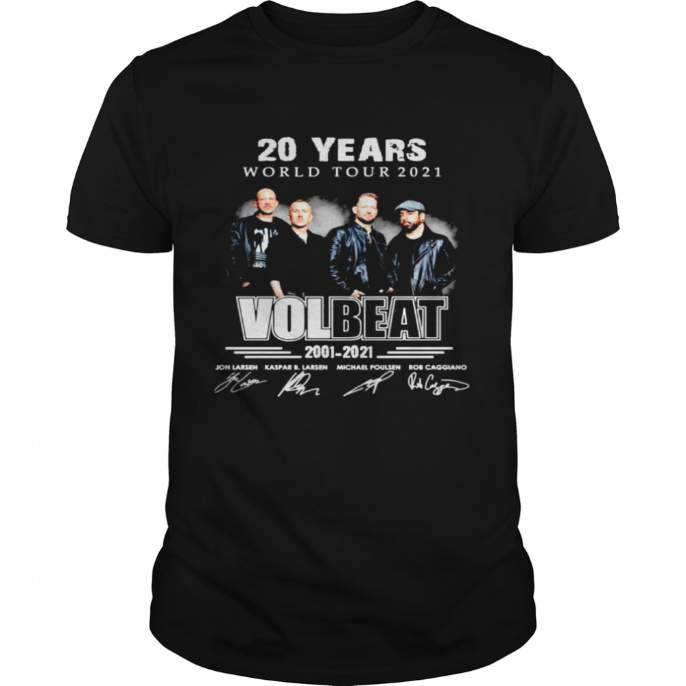 20 years World tour 2021 Volbeat 2001-2021 signatures shirt