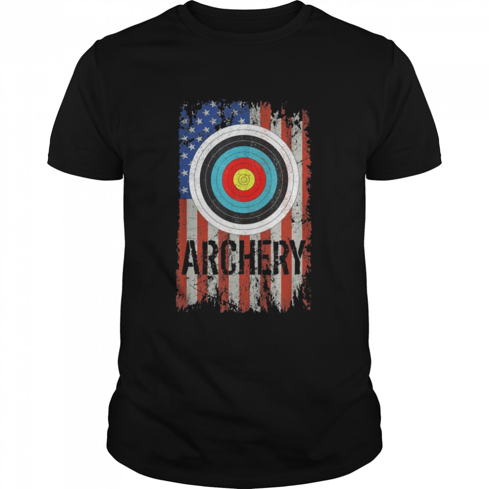 Archery USA Flag Target Bullseye shirt