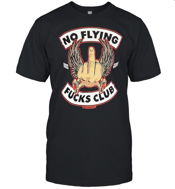Fuck Middle Angel Wing No Flying Fucks Club shirt