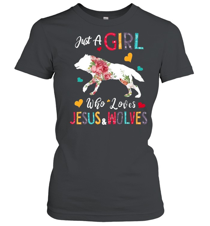 Just a Girl Who Loves Jesus And Wolves Costume Christian  Classic Women's T-shirt