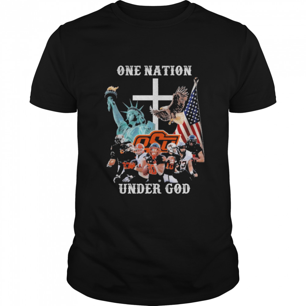 One Nation Oklahoma State Cowboys Under God shirt