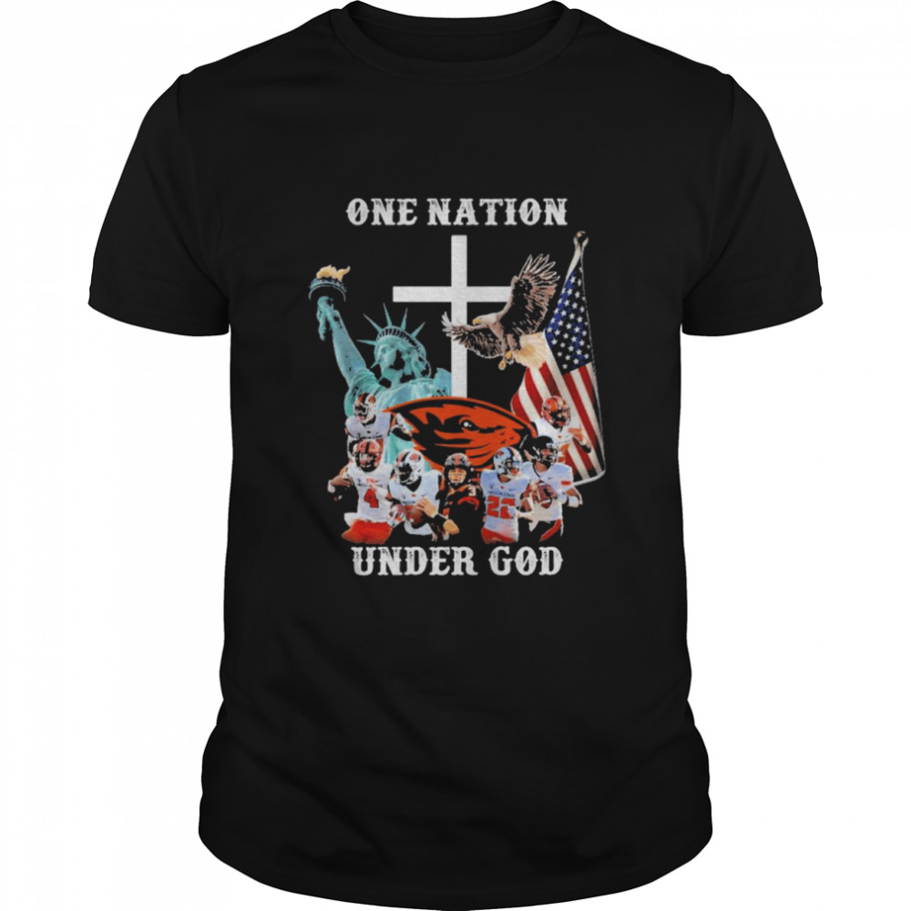 One nation under god Oregon State Beavers American flag shirt