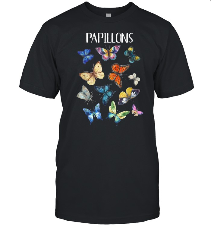 Papillons Butterflies Chart Vintage Butterfly shirt