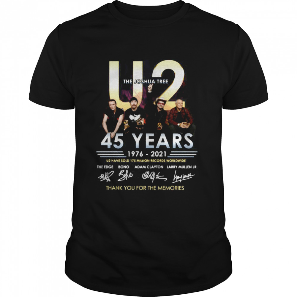 The Joshua Tree U2 45 Years 1976-2021 Signature Thank You For The Memories T-shirt