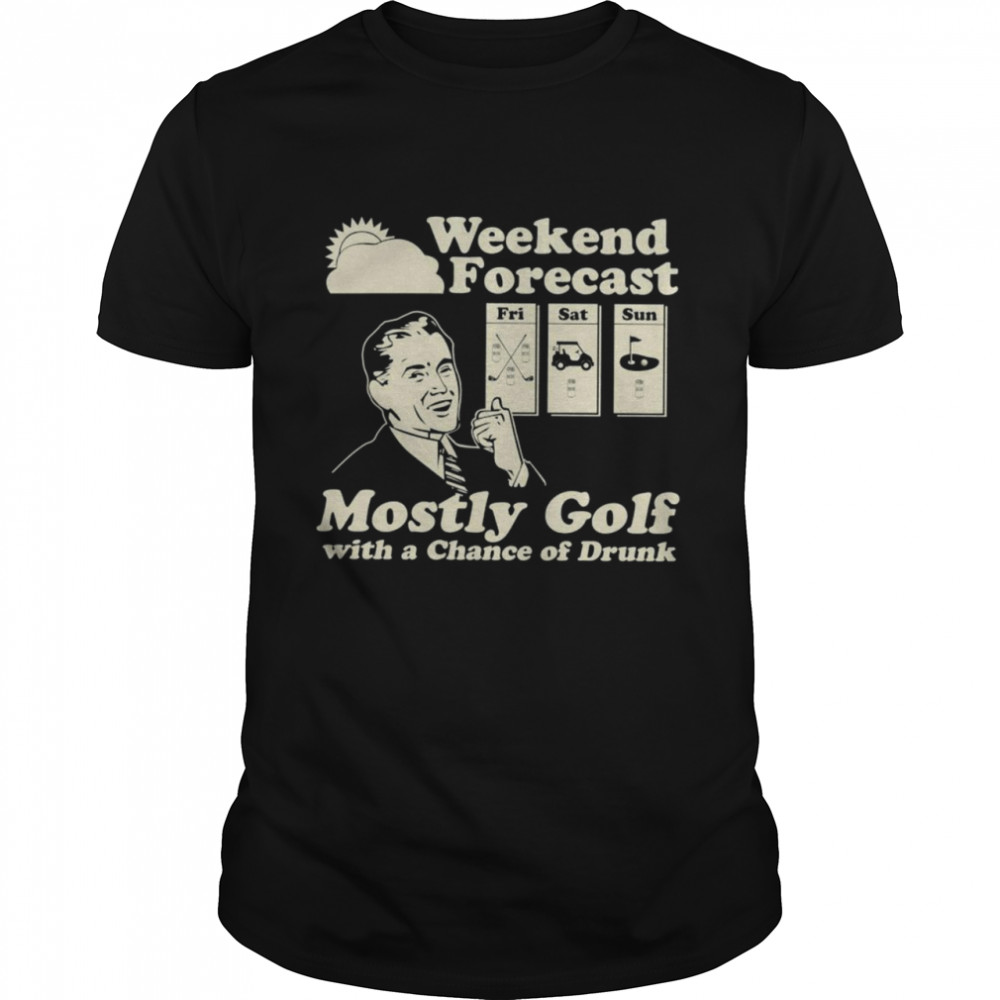 Weekend forecast fri sat sun mostly golf with a chancre of drunk shirt