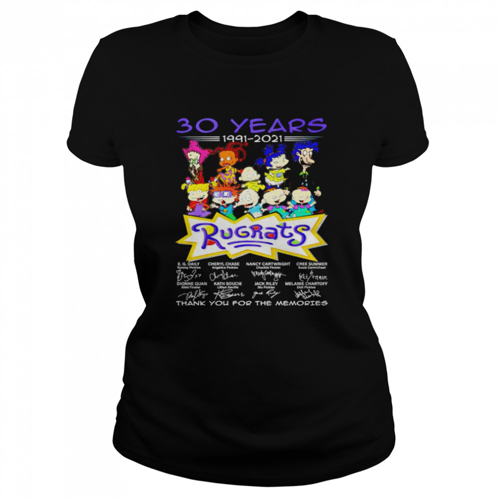 30 years 1991 2021 Rugrats signatures thank you for the memories shirt Classic Women's T-shirt