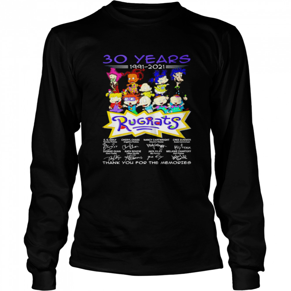 30 years 1991 2021 Rugrats signatures thank you for the memories shirt Long Sleeved T-shirt