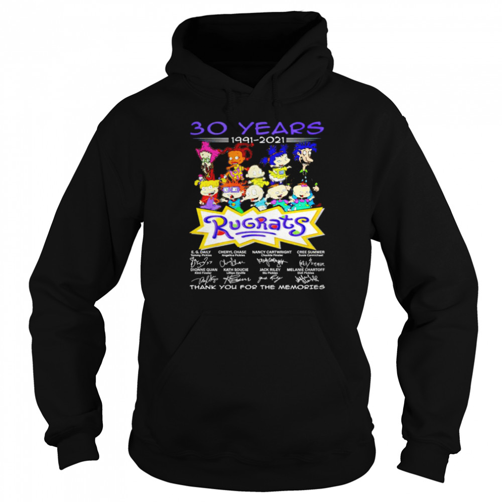 30 years 1991 2021 Rugrats signatures thank you for the memories shirt Unisex Hoodie