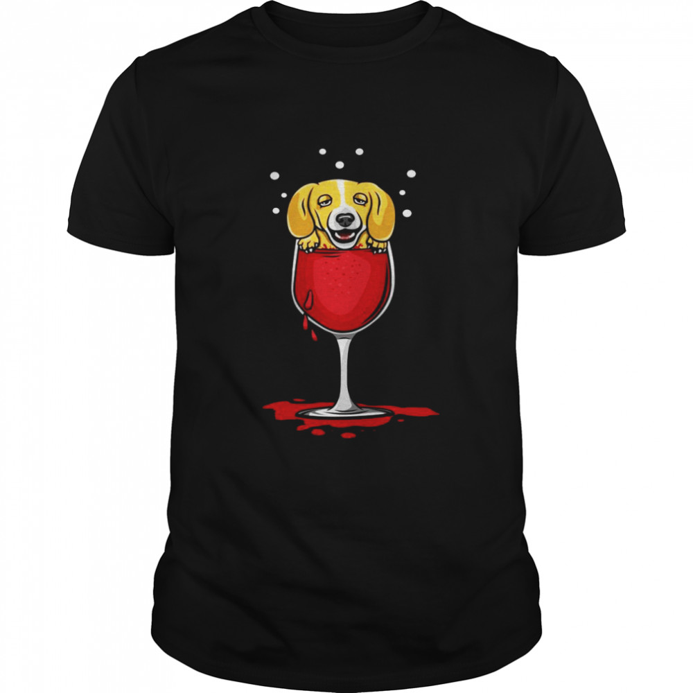 Beagle drunk in Wine Shirt