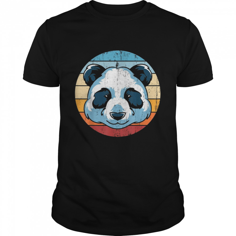 China Wildlife Zoo Animal Panda Bear Head Retro Forest Panda shirt