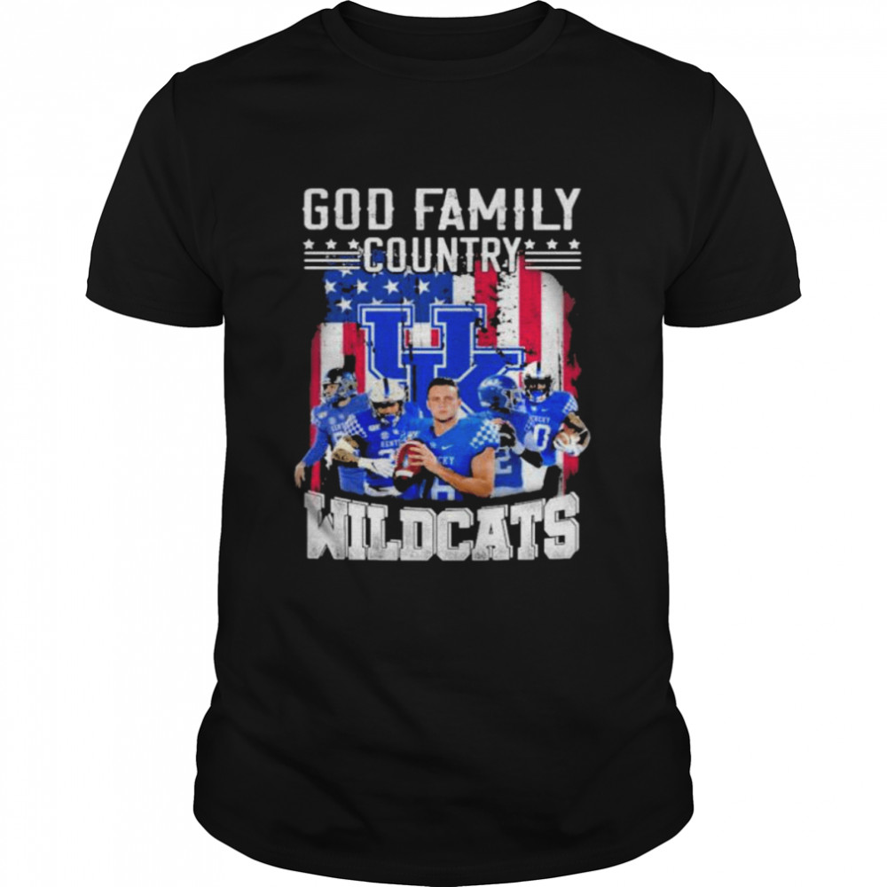 God Family Country Kentucky Wildcats American flag shirt