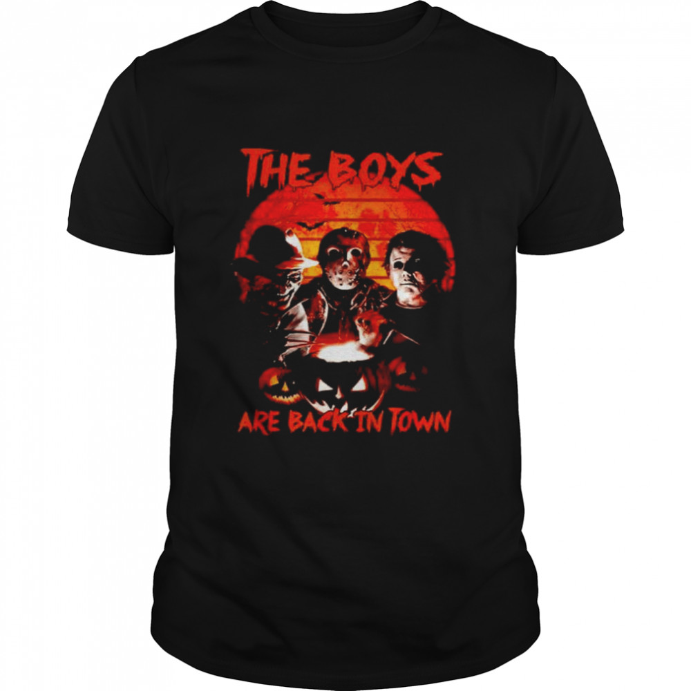 Horror Halloween the boys are back in town shirt