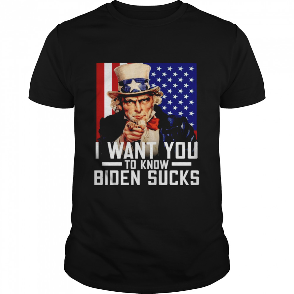 I Want You To Know Biden Sucks American Flag Shirt
