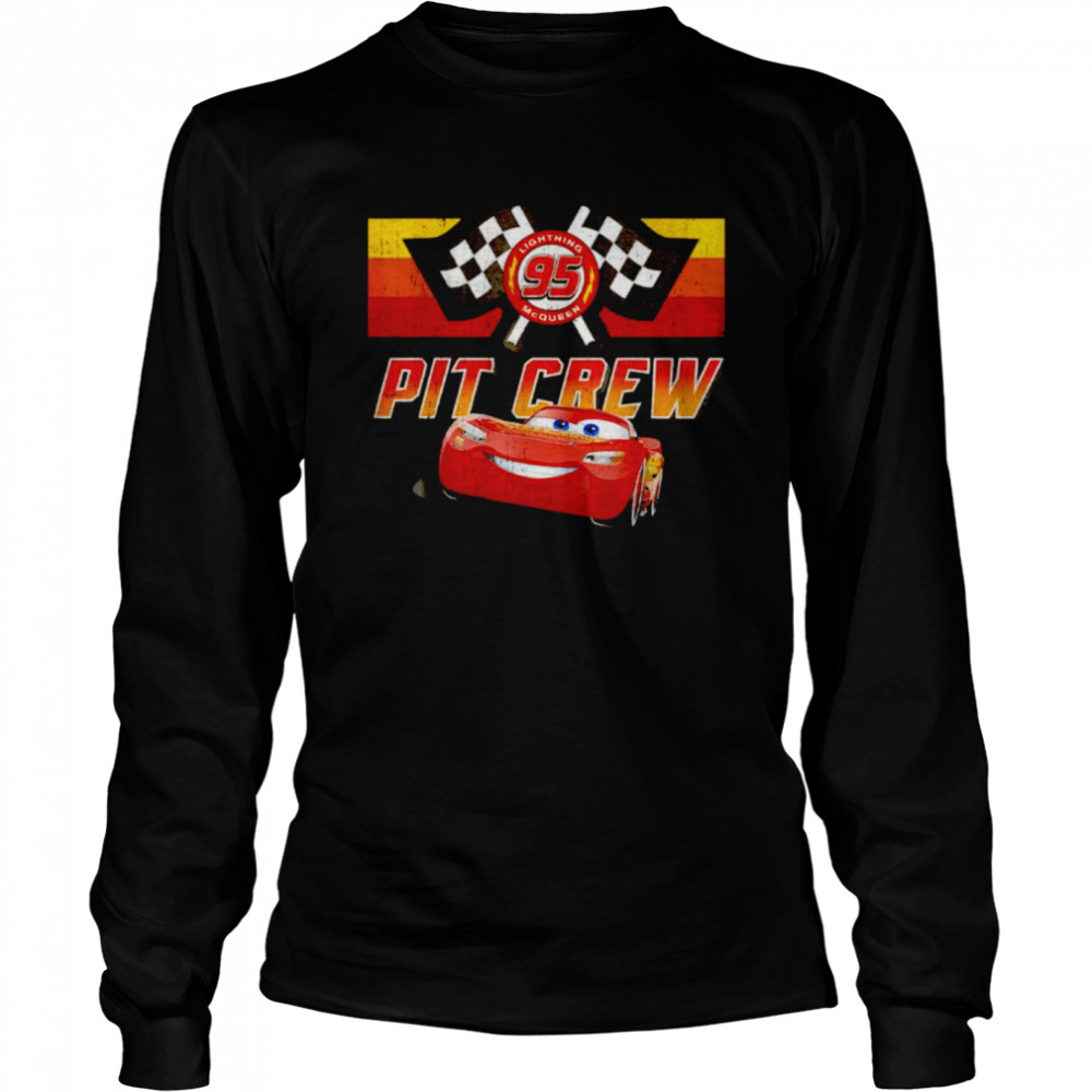 Lightning McQueen Pit crew shirt Long Sleeved T-shirt