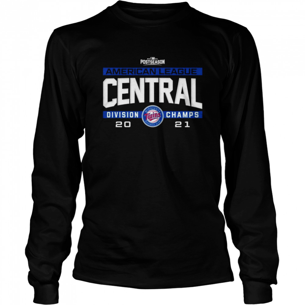 Minnesota Twins 2021 AL Central division champs shirt Long Sleeved T-shirt
