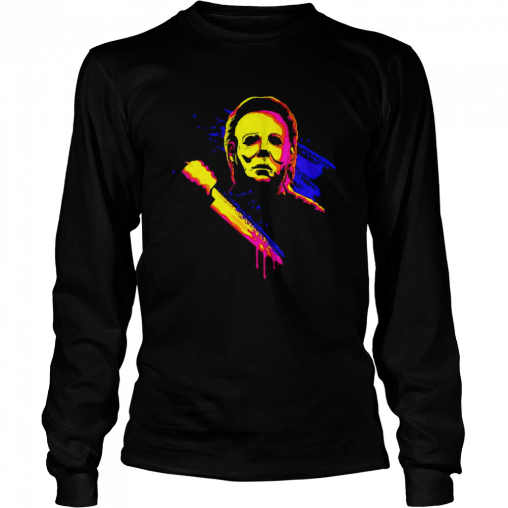 Neon Michael Myers Halloween kills shirt Long Sleeved T-shirt