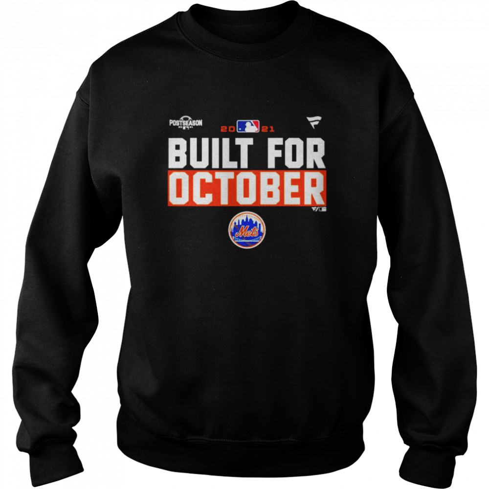 New York Mets 2021 postseason built for October shirt Unisex Sweatshirt