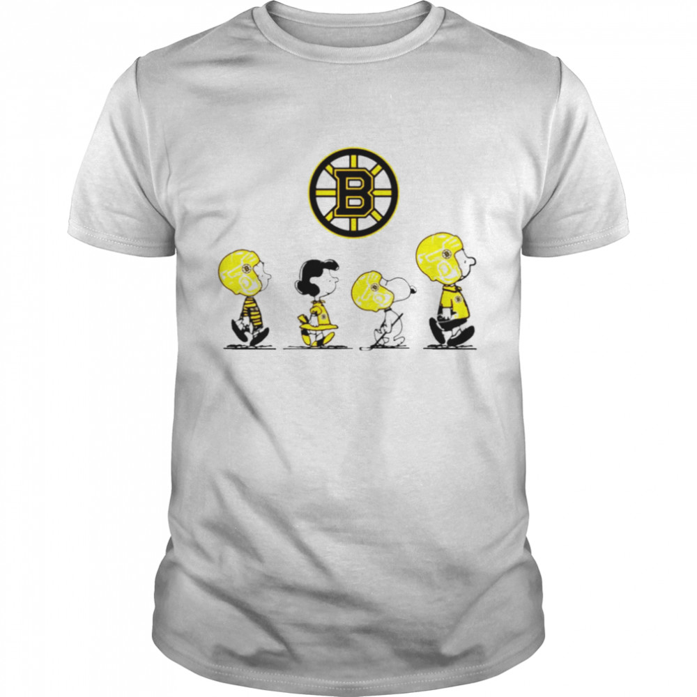 Peanuts Characters Boston Bruins Hockey team shirt