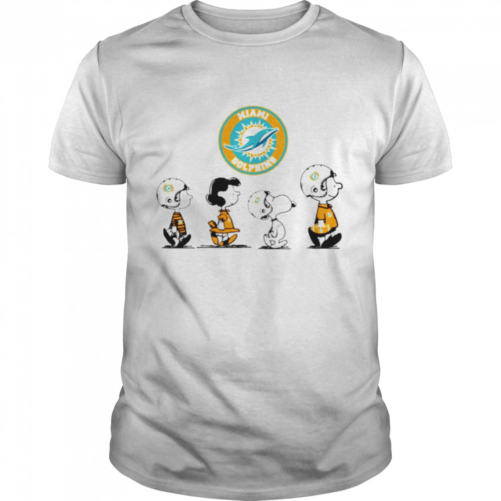 Peanuts Characters Miami Dolphins Football team t-shirt