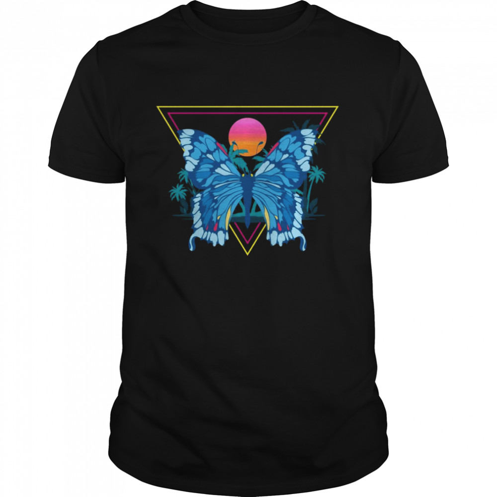 Pretty Butterfly Nature Insekt, 80er Jahre, Kunst, Synthwave, Vaporwave Shirt