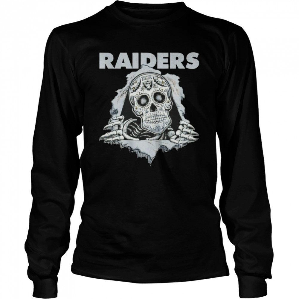 Sugar Skull Las Vegas Raiders inside me shirt Long Sleeved T-shirt