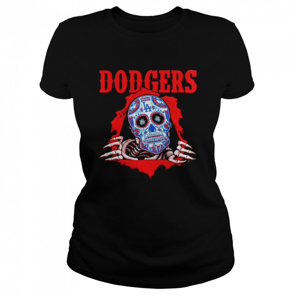 Sugar Skull Los Angeles Dodgers inside me shirt Classic Women's T-shirt
