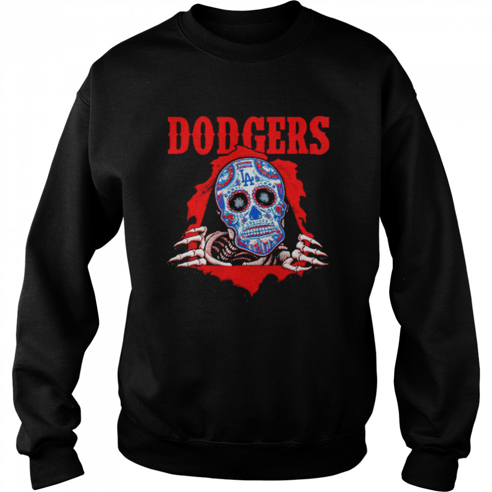 Sugar Skull Los Angeles Dodgers inside me shirt Unisex Sweatshirt