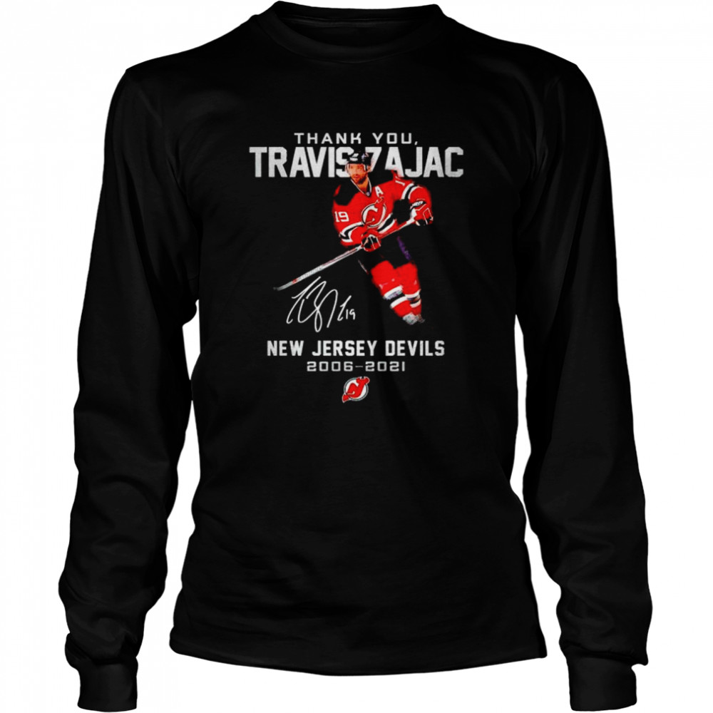 Thank you Travis Zajac New Jersey Devils 2006 2021 shirt Long Sleeved T-shirt