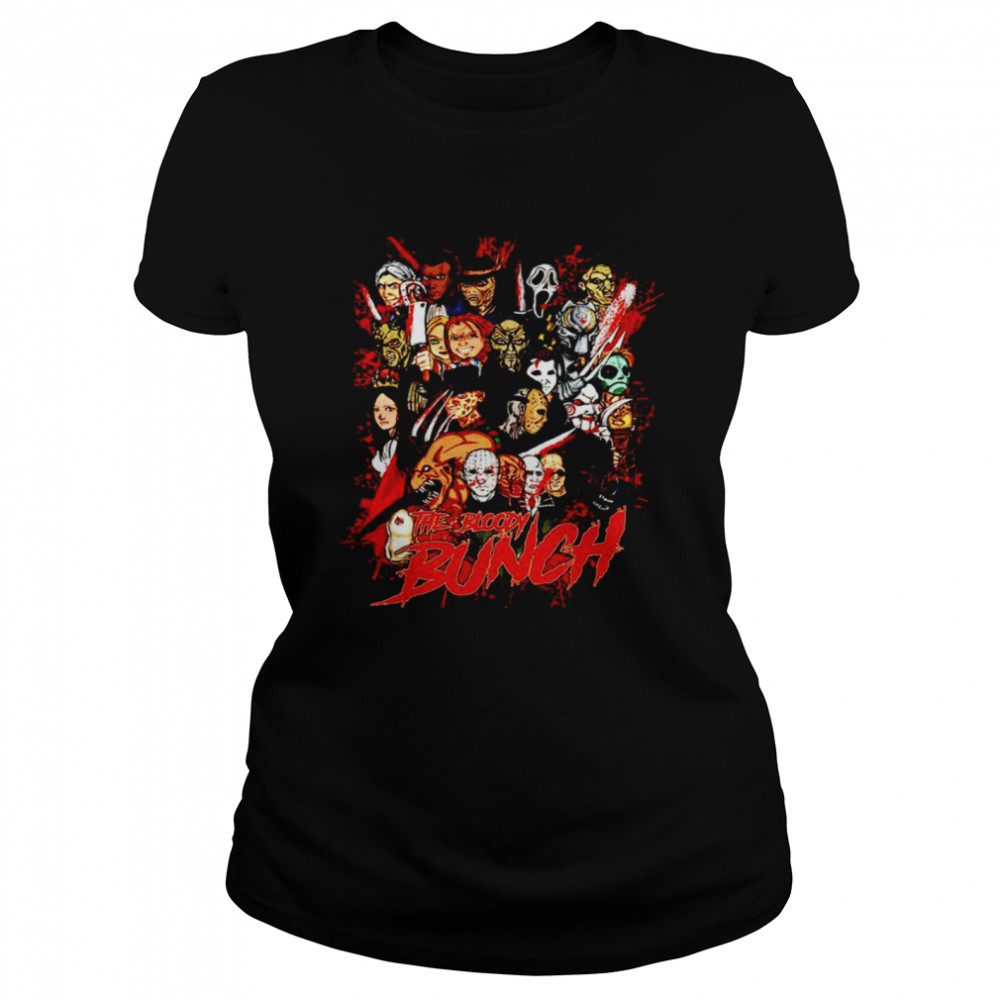 The Bloody Bunch Halloween horror movies characters chibi shirt Classic Women's T-shirt