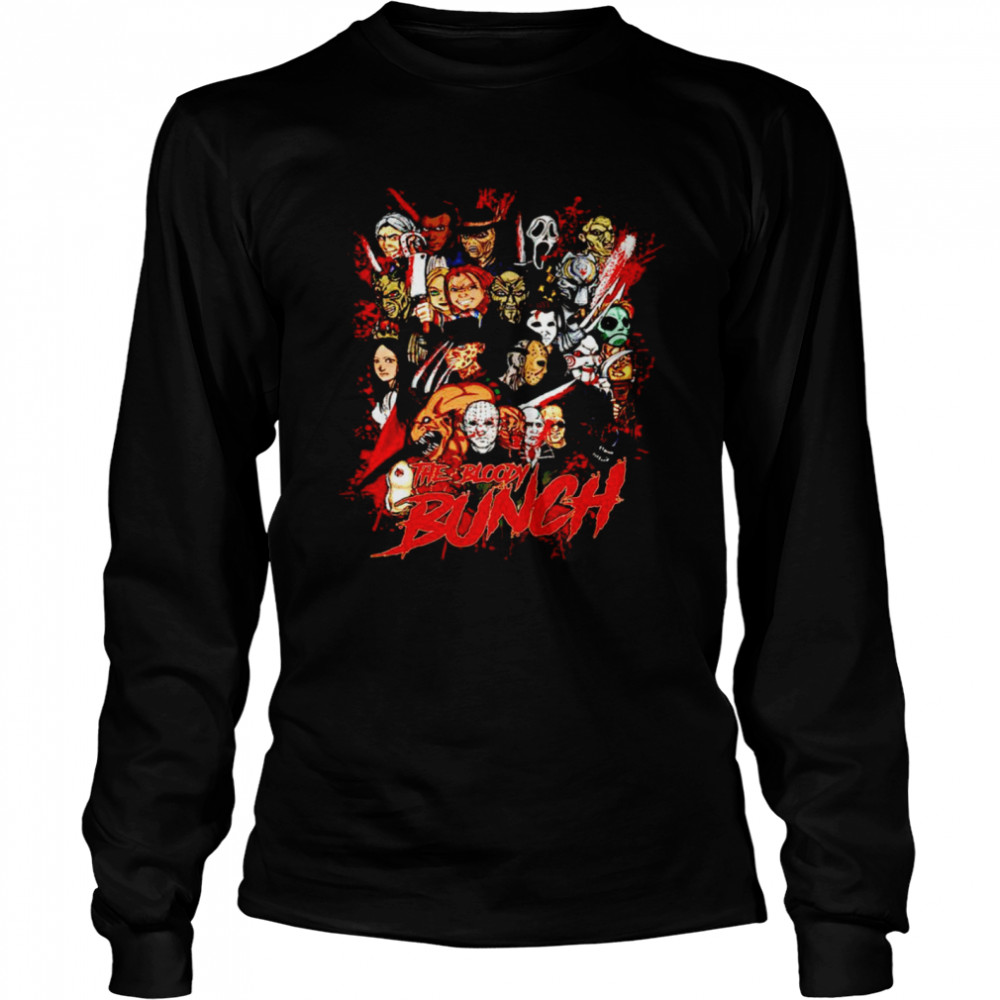The Bloody Bunch Halloween horror movies characters chibi shirt Long Sleeved T-shirt