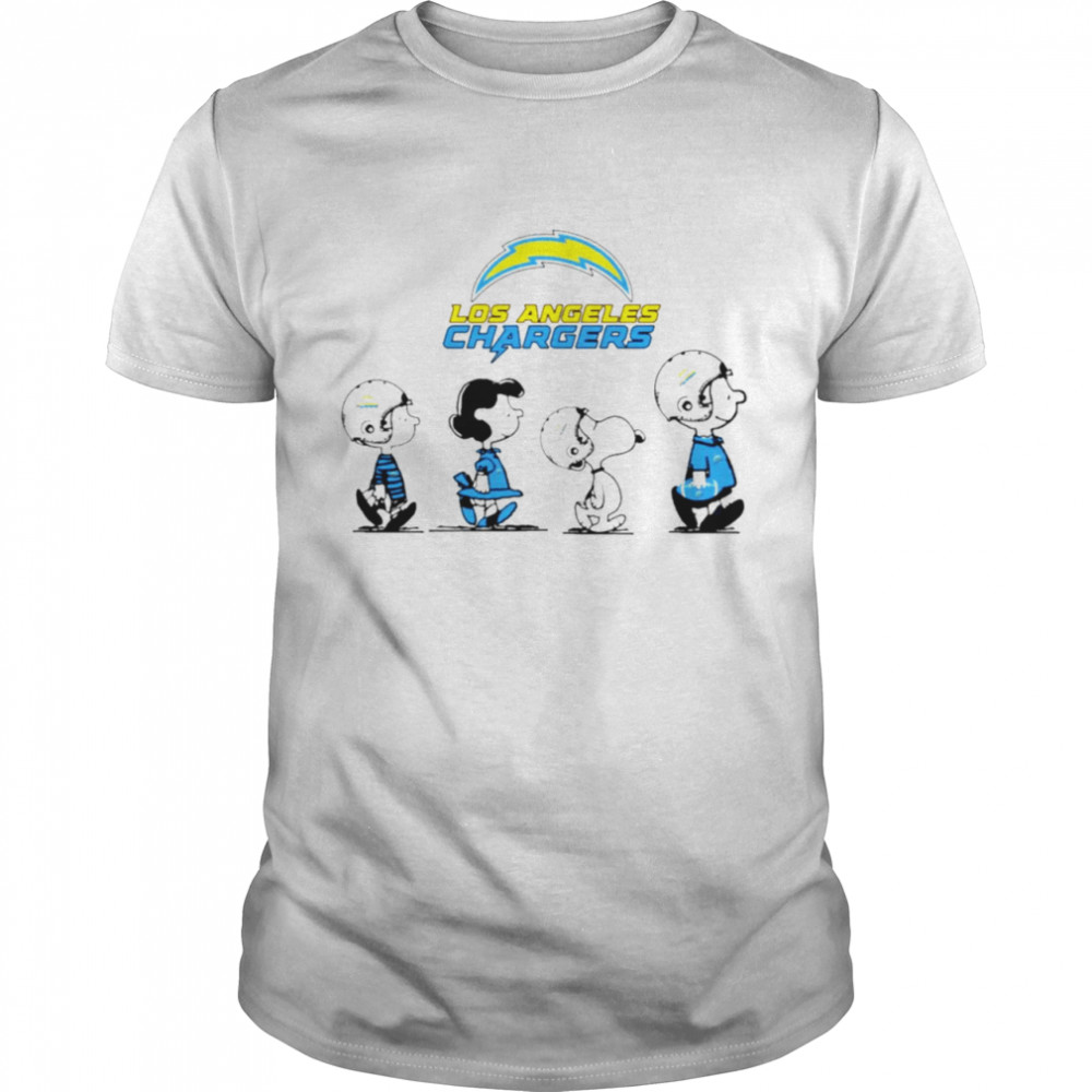 Peanuts Characters Los Angeles Chargers Football team t-shirt