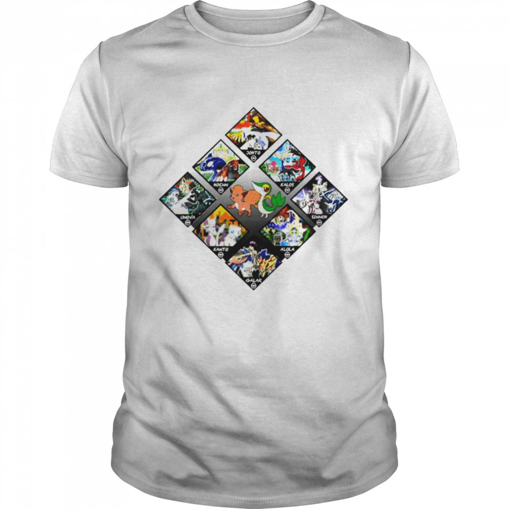 The Vast Regions of Monsters Pokemon cartoon shirt