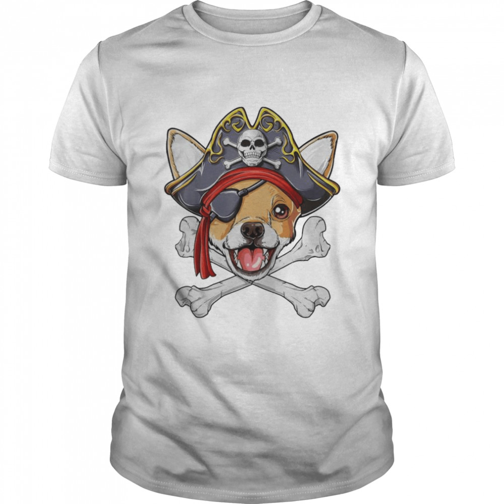 Chihuahua Pirate Costume Jolly Roger Flag Skull Crossbones shirt
