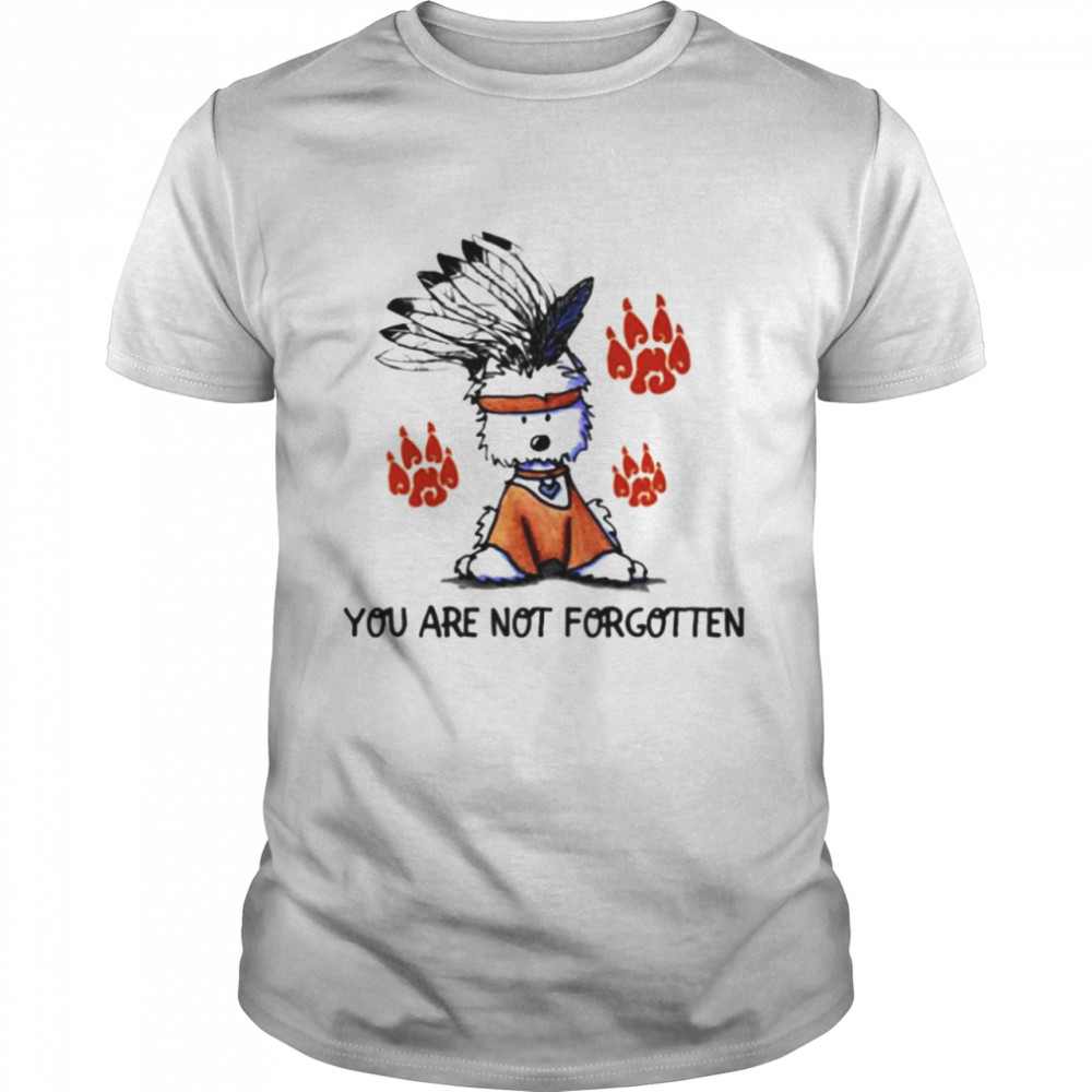 Dog native American you are not forgotten shirt