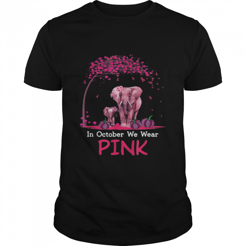 Elephant In October We Wear Pink Breast Cancer Awareness shirt Classic Men's T-shirt