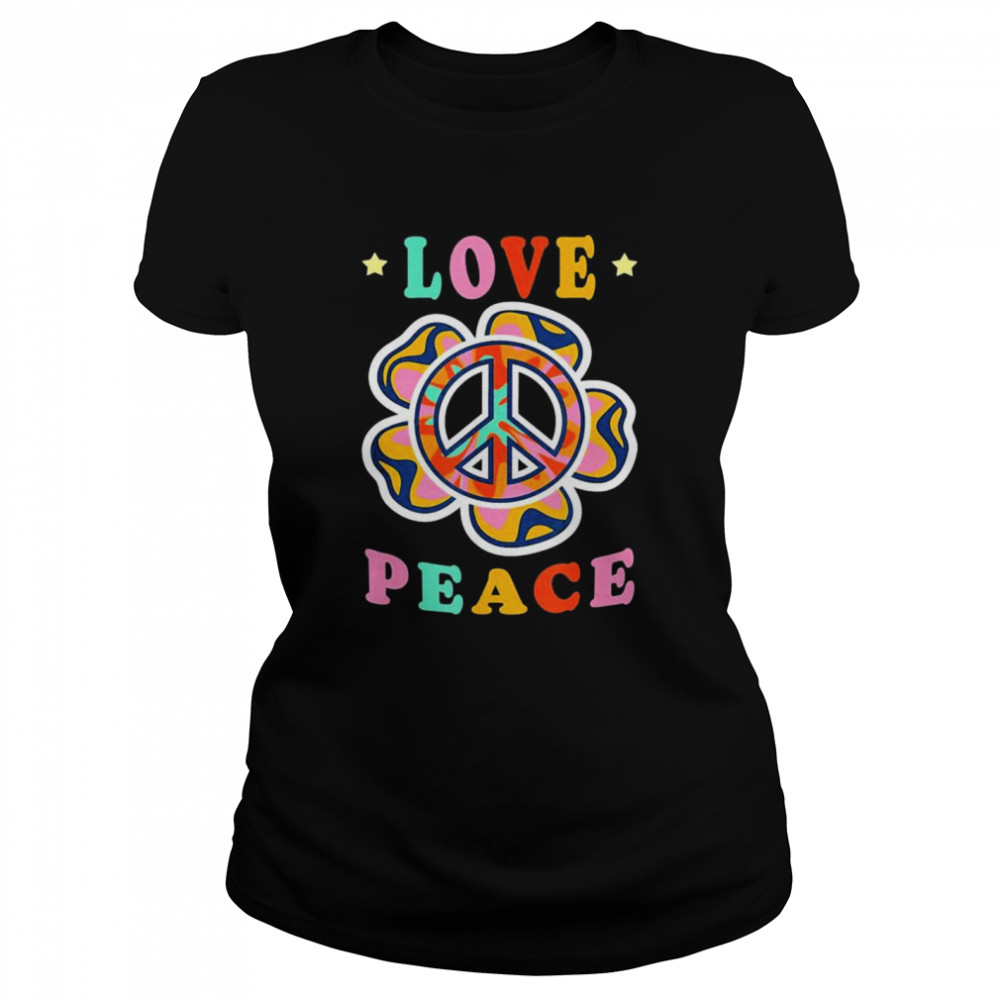Flower Love Peace Hippie Costume 60s 70s shirt Classic Women's T-shirt